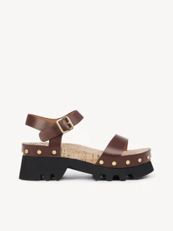 Sandales Et Espadrilles-Chloé Sandales Owena Brunet Brown