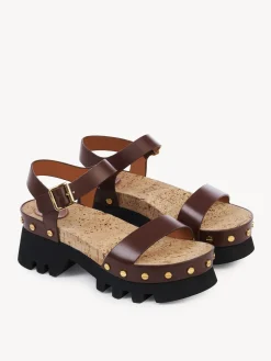 Sandales Et Espadrilles-Chloé Sandales Owena Brunet Brown