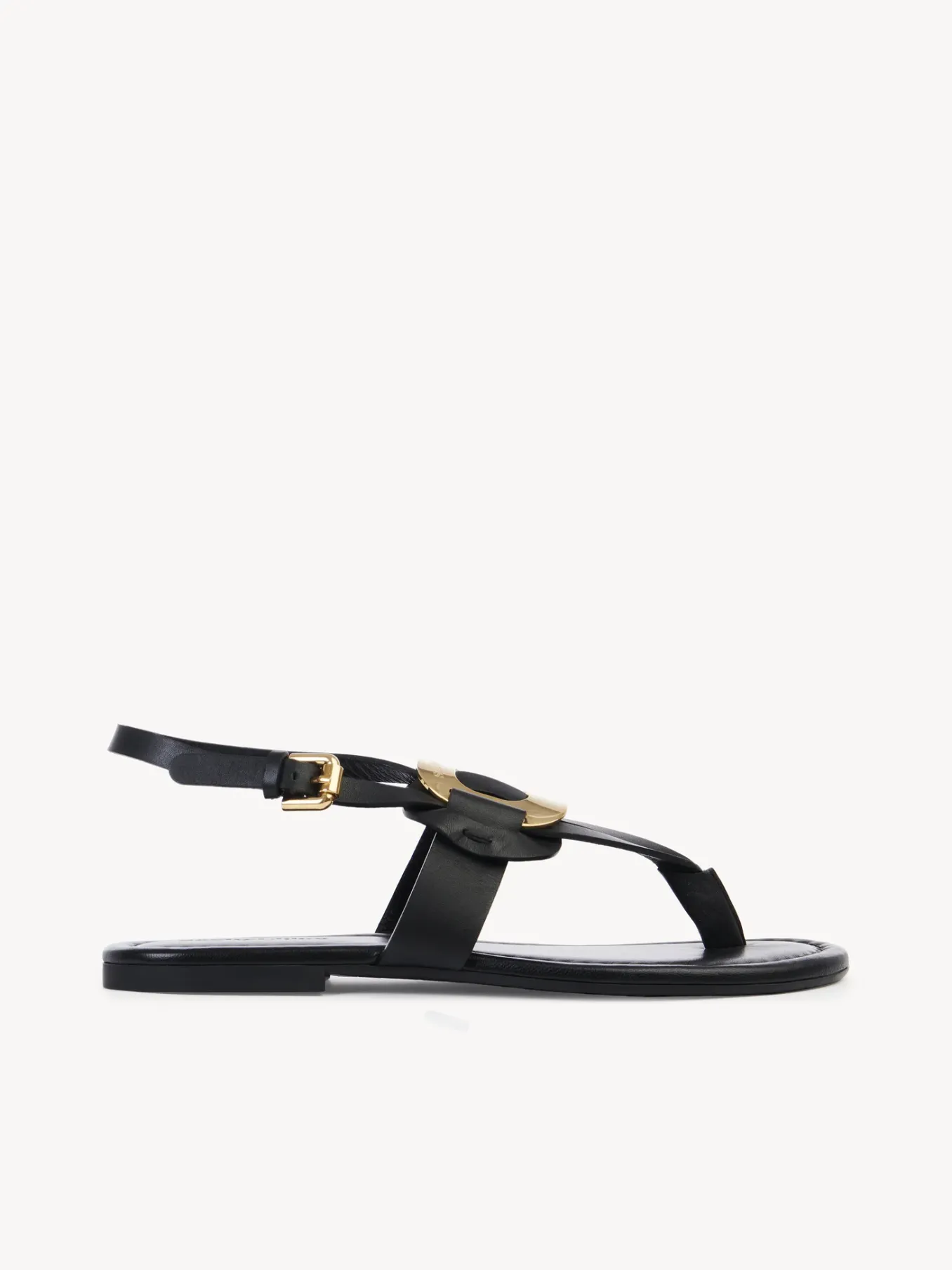 Sandales Et Espadrilles-Chloé Sandales Plates Chany Noir