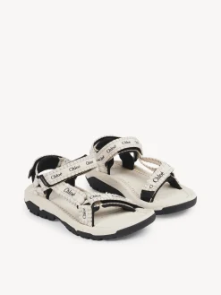 Sandales Et Espadrilles-Chloé Sandales Plates Chloe X Teva Hurricane Xlt2 Natural White