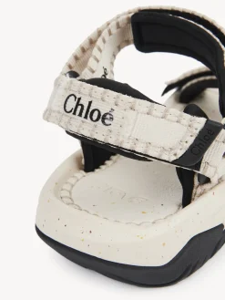 Sandales Et Espadrilles-Chloé Sandales Plates Chloe X Teva Hurricane Xlt2 Natural White
