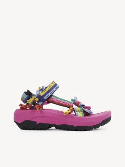 Sandales Et Espadrilles-Chloé Sandales Plates Chloe X Teva Hurricane Xlt2 Ampsole Multicolor Pink 1