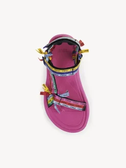 Sandales Et Espadrilles-Chloé Sandales Plates Chloe X Teva Hurricane Xlt2 Ampsole Multicolor Pink 1