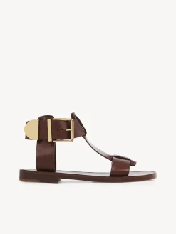 Sandales Et Espadrilles-Chloé Sandales Plates Rebecca Brunet Brown