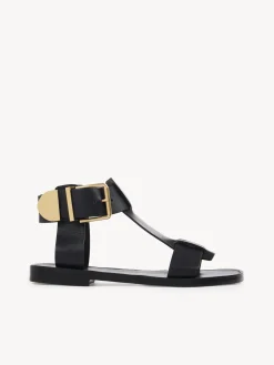Sandales Et Espadrilles-Chloé Sandales Plates Rebecca Noir