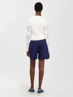 Vêtements-Chloé Short Bermuda A Revers Evening Blue