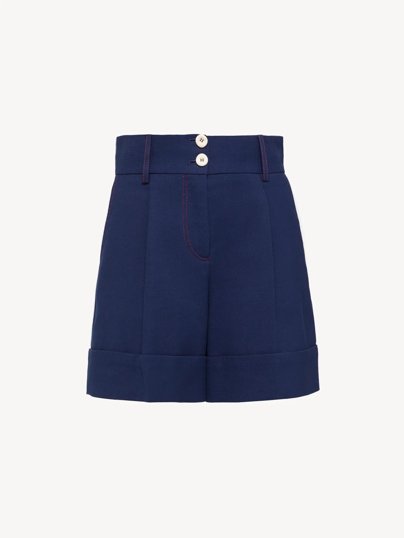 Vêtements-Chloé Short Bermuda A Revers Evening Blue