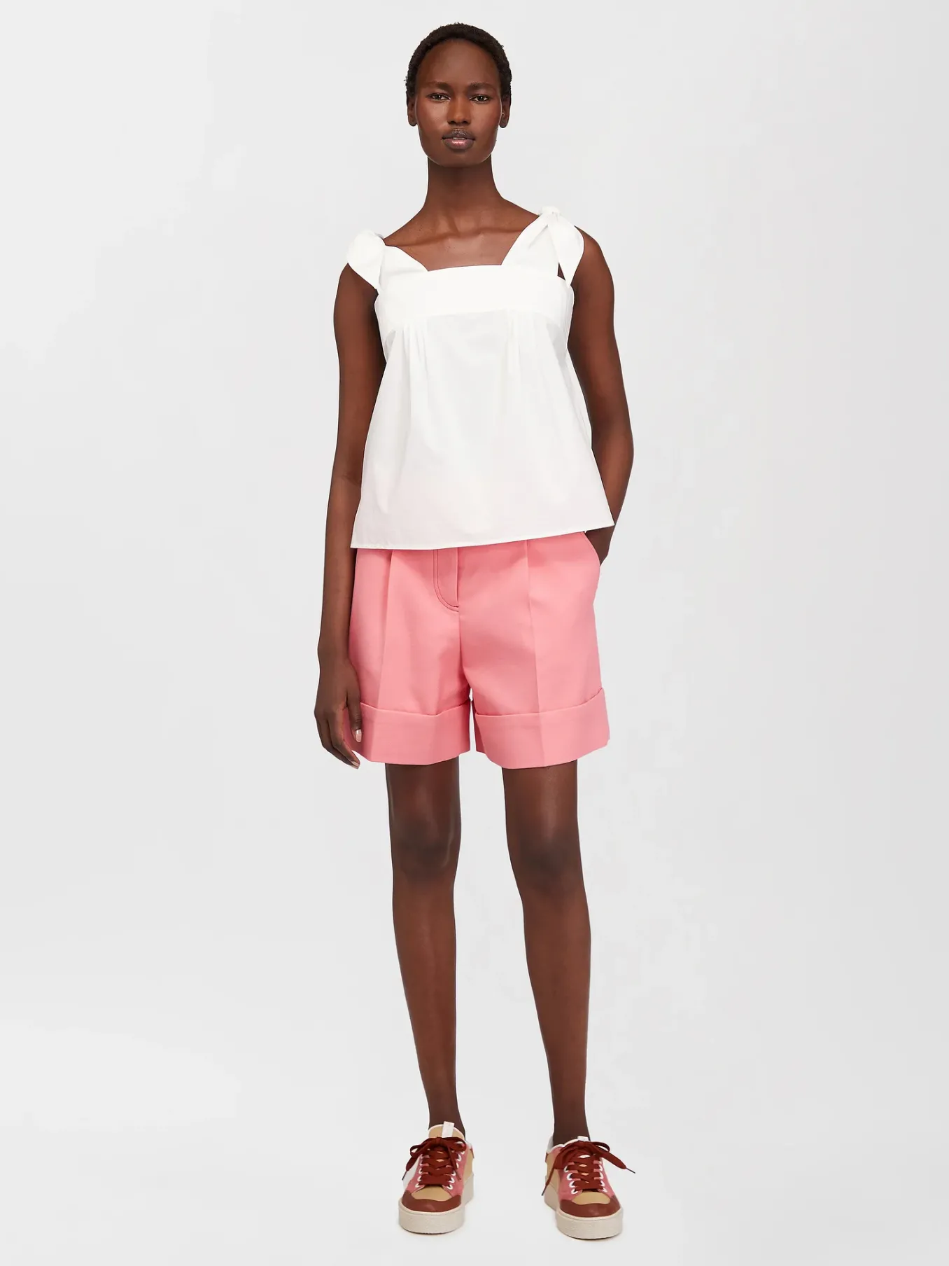 Vêtements-Chloé Short Bermuda A Revers Sunset Pink