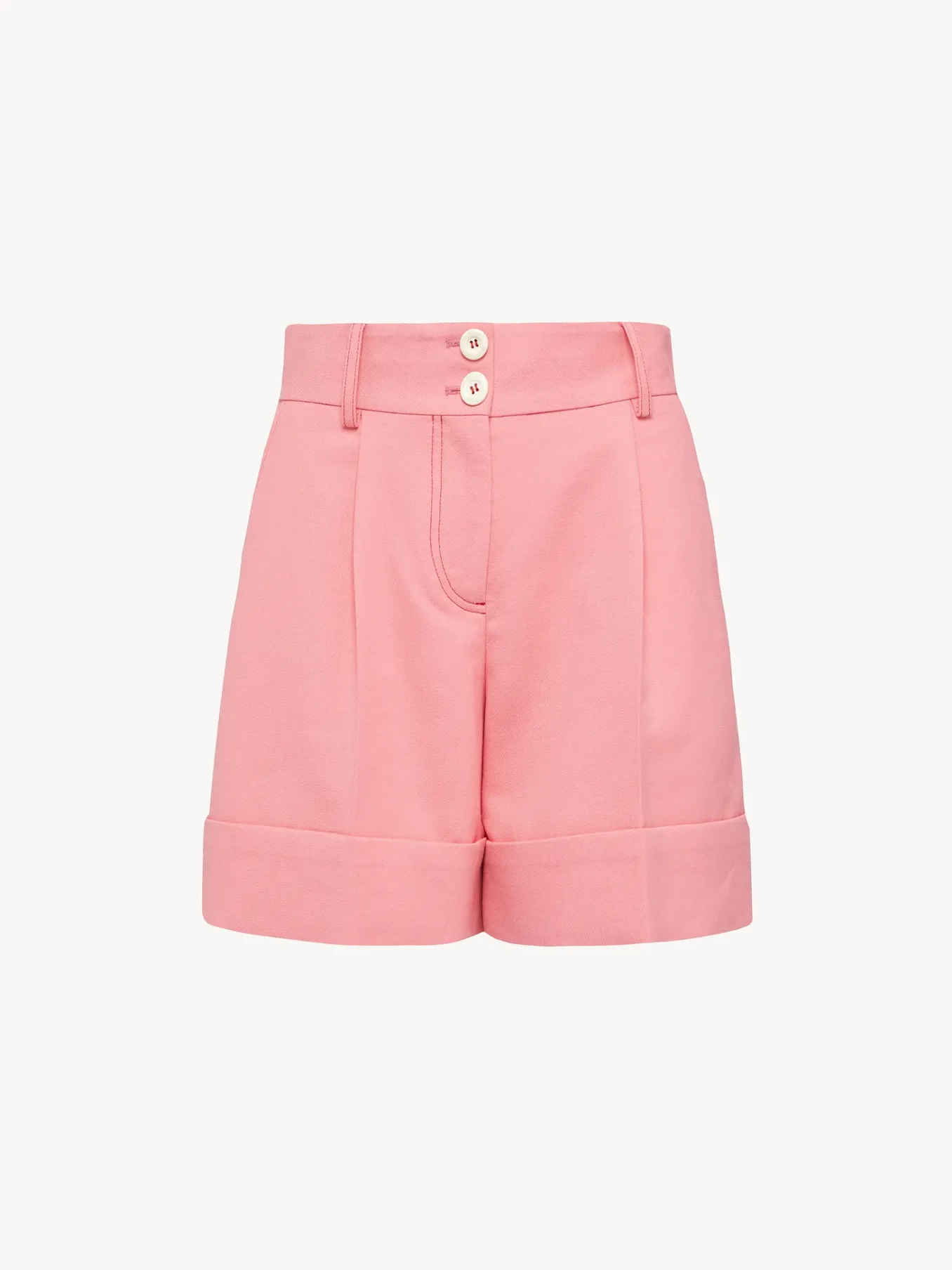 Vêtements-Chloé Short Bermuda A Revers Sunset Pink
