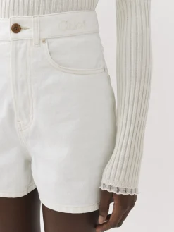 Denim-Chloé Short Classique « Dukuno » Blanc