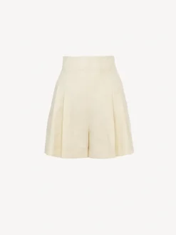 Tailleurs-Chloé Short Taille Haute Coconut Milk