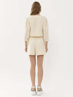 Tailleurs-Chloé Short Taille Haute Coconut Milk