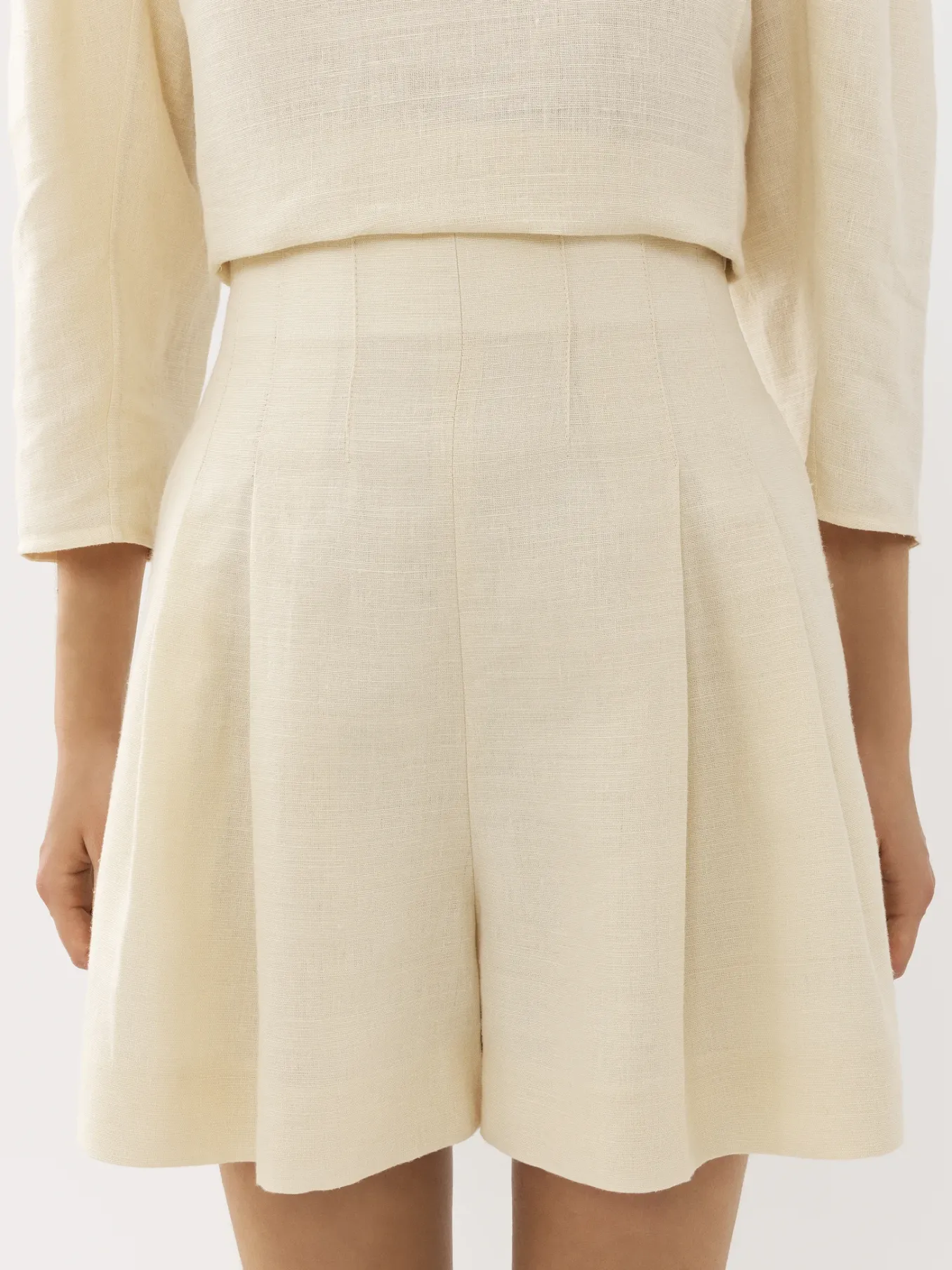 Tailleurs-Chloé Short Taille Haute Coconut Milk
