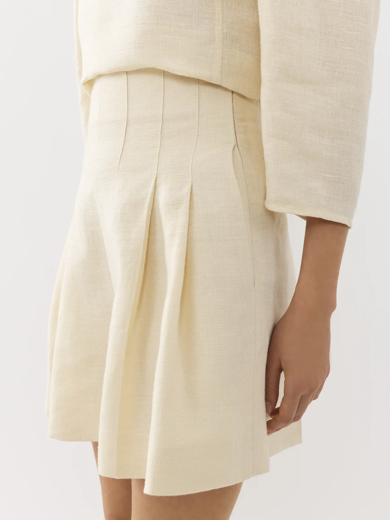 Tailleurs-Chloé Short Taille Haute Coconut Milk
