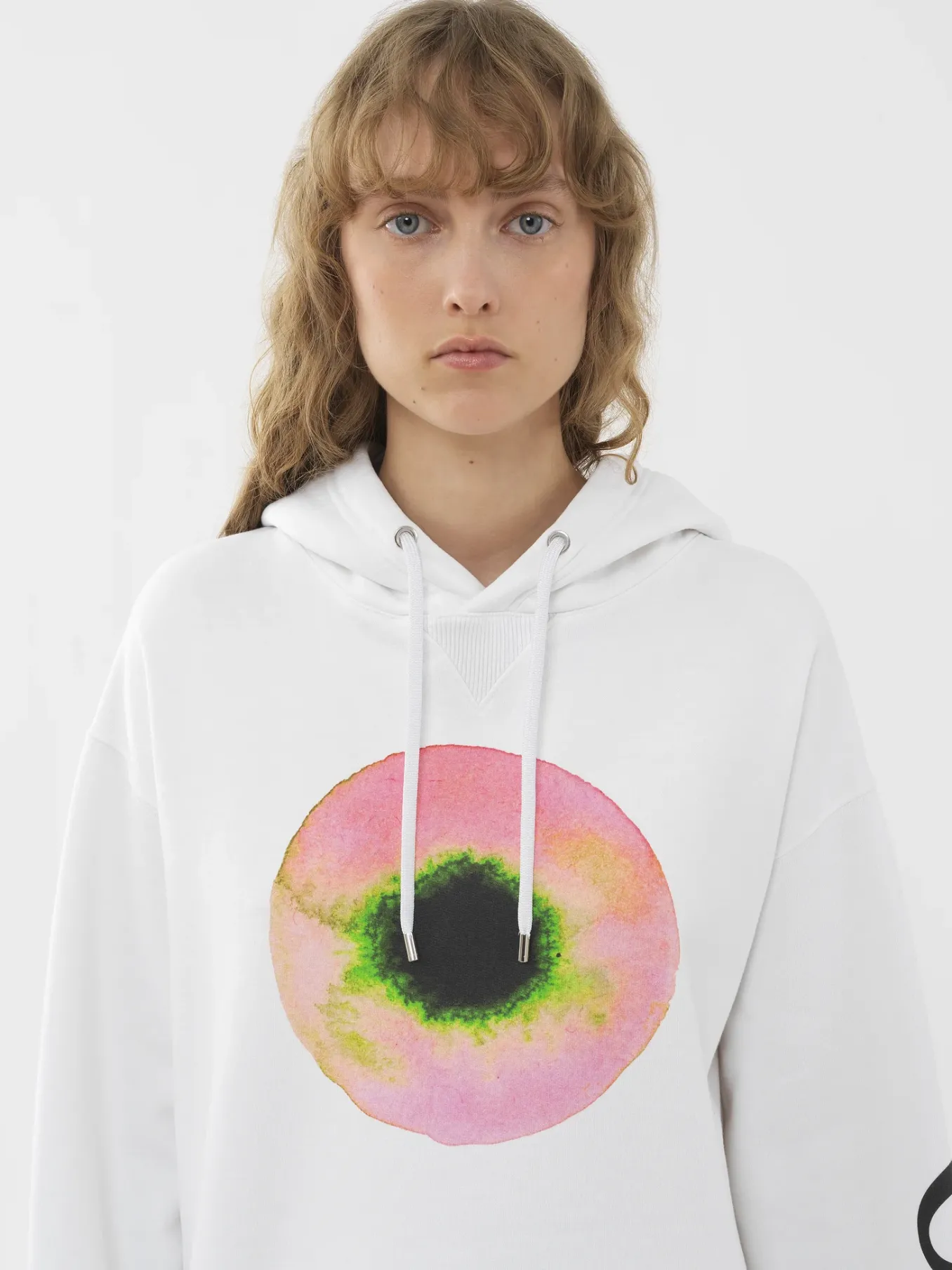 Tops Et Blouses-Chloé Sweat A Capuche White - Pink 1