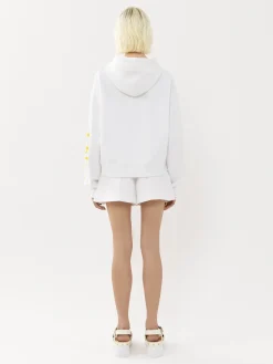 Tops Et Blouses-Chloé Sweat A Capuche White - Green 1