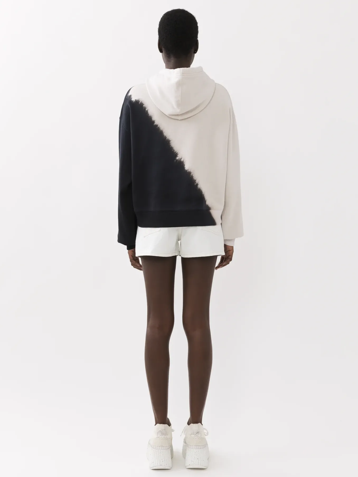 Tops Et Blouses-Chloé Sweat A Capuche Black - White 1