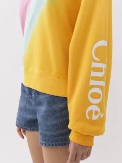 Tops Et Blouses-Chloé Sweat A Capuche Multicolor Pink 1