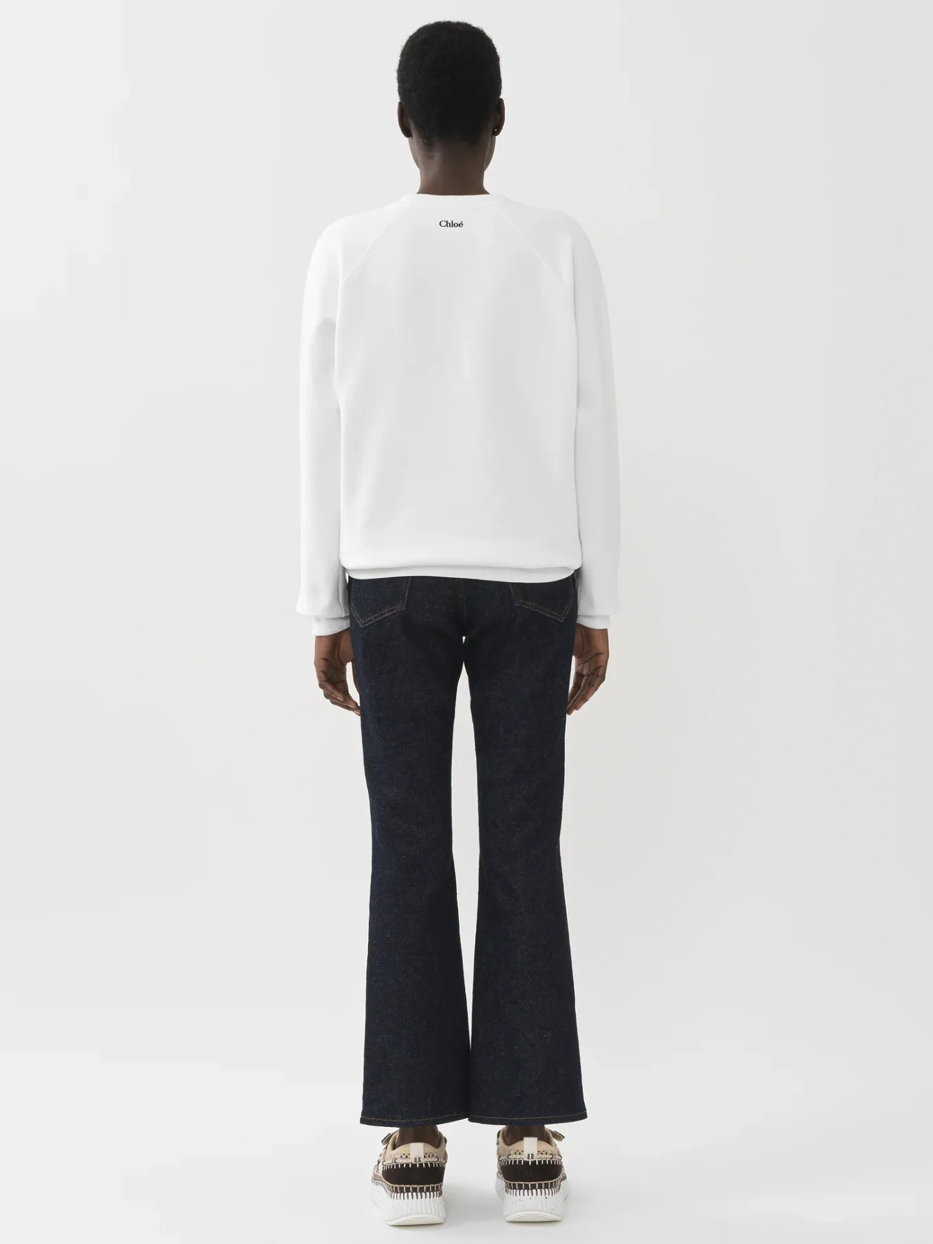 Tops Et Blouses-Chloé Sweat Col Rond Blanc