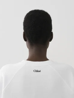 Tops Et Blouses-Chloé Sweat Col Rond Blanc