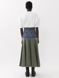 Tops Et Blouses-Chloé Sweat Col Rond Volante Blanc