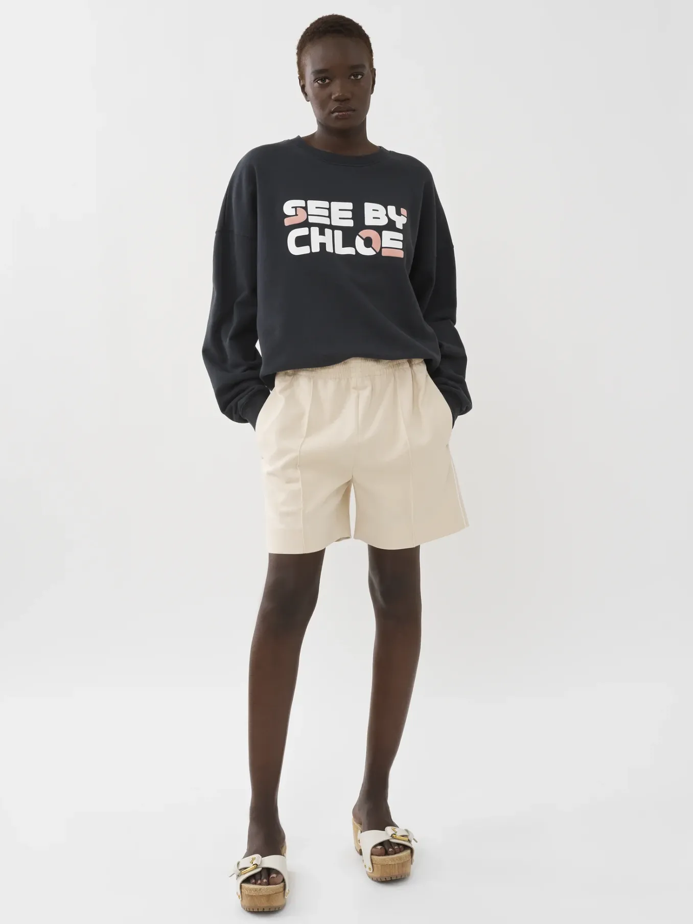 Vêtements-Chloé Sweat Large Dusky Blue