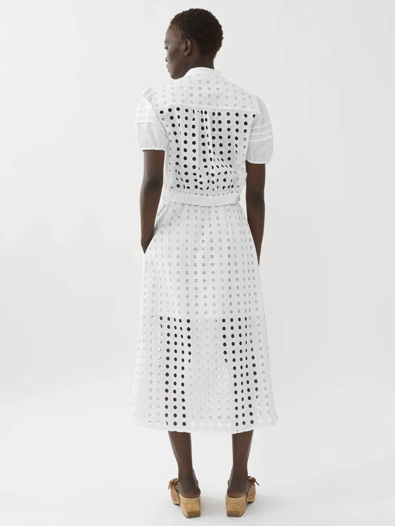Vêtements-Chloé Top Boutonne Col Mao Blanc