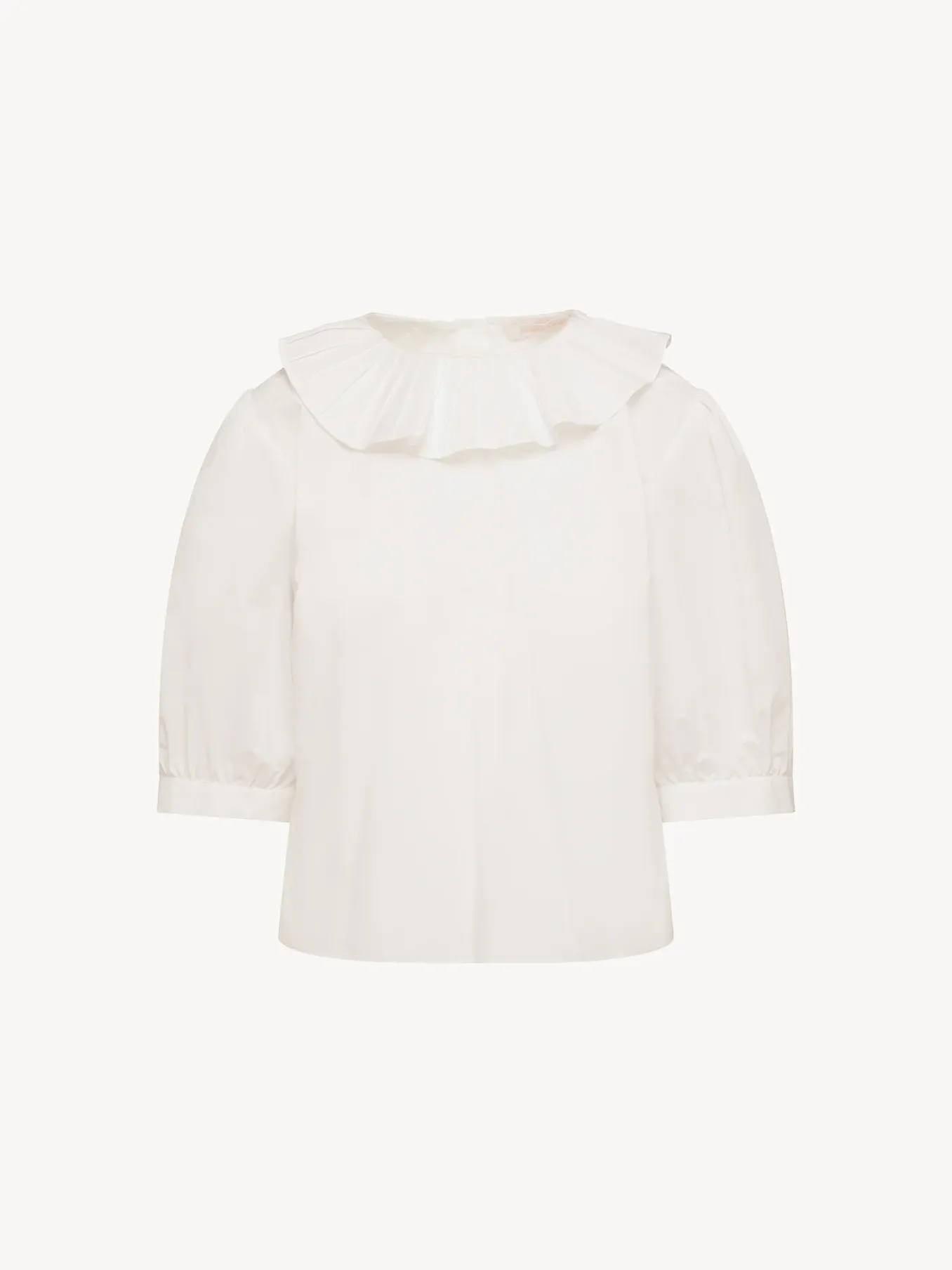 Vêtements-Chloé Top Col Claudine Blanc