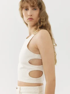 Tops Et Blouses-Chloé Top Court Sans Manches Iconic Milk