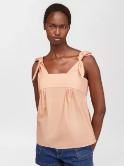 Vêtements-Chloé Top D'Ete Bretelles Nouees Dusty Coral