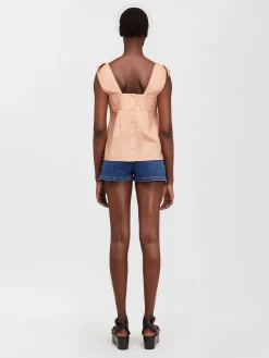 Vêtements-Chloé Top D'Ete Bretelles Nouees Dusty Coral