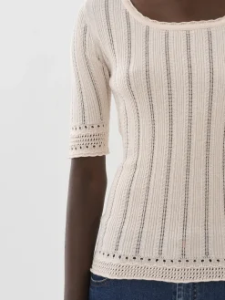 Vêtements-Chloé Top Encolure Degagee Natural Pink