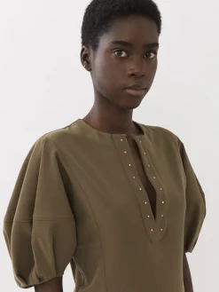 Tops Et Blouses-Chloé Top Manches Ballon Obscure Khaki