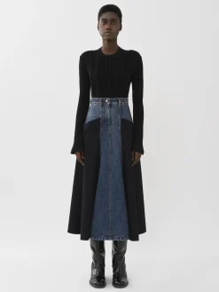 Tops Et Blouses-Chloé Top Manches Trompette Noir