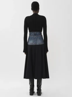 Tops Et Blouses-Chloé Top Manches Trompette Noir