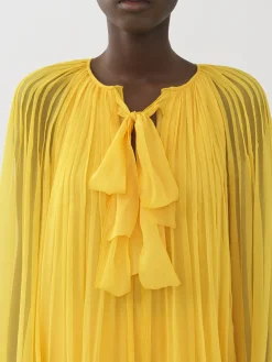 Tops Et Blouses-Chloé Top Plisse Dark Honey