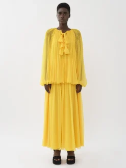 Tops Et Blouses-Chloé Top Plisse Dark Honey