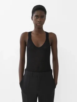 Tops Et Blouses-Chloé Top Sans Manches Noir