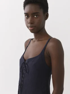 Tops Et Blouses-Chloé Top Sans Manches A Lacets Ink Navy