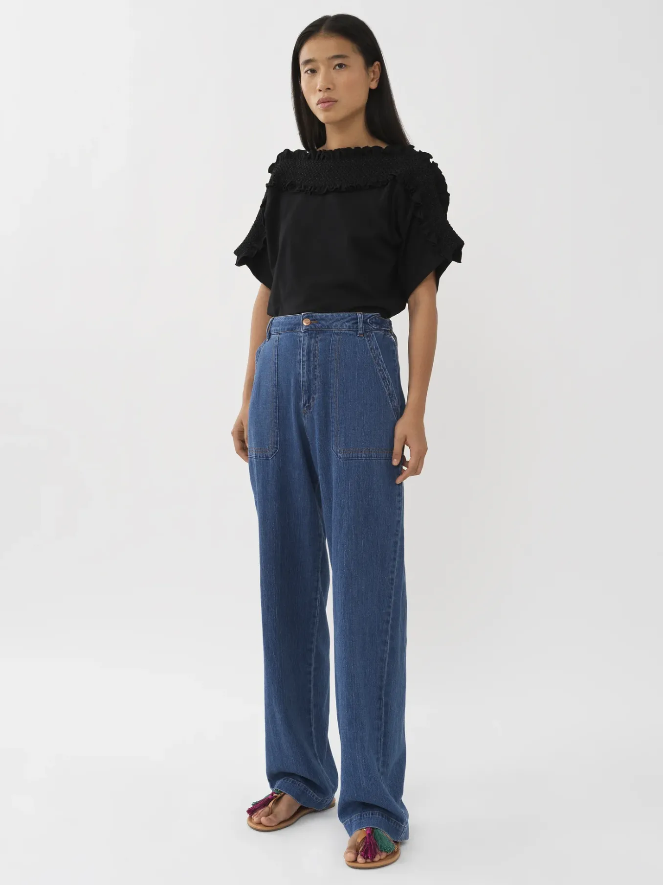 Vêtements-Chloé Top Smocke Noir