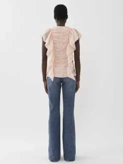Tops Et Blouses-Chloé Top Volante Pansy Pink