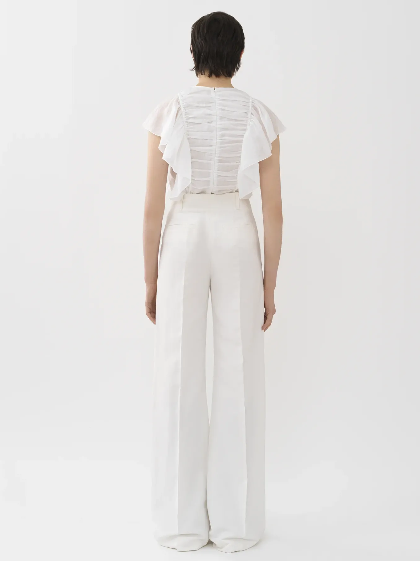 Tops Et Blouses-Chloé Top Volante Blanc