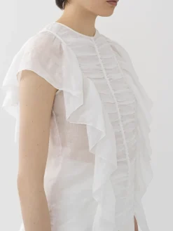 Tops Et Blouses-Chloé Top Volante Blanc