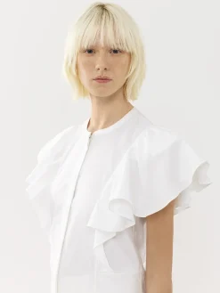 Tops Et Blouses-Chloé Top Volante Blanc
