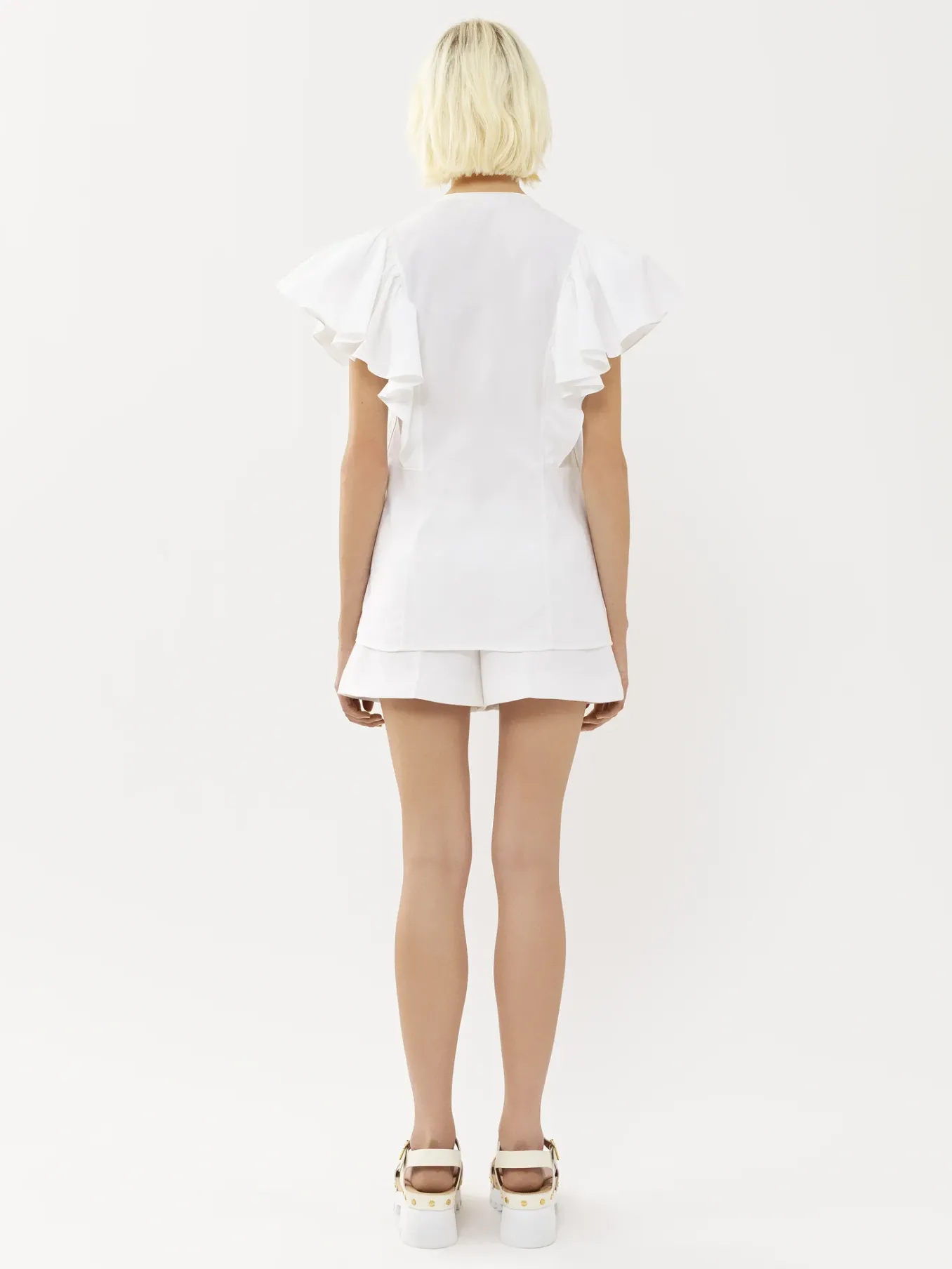 Tops Et Blouses-Chloé Top Volante Blanc