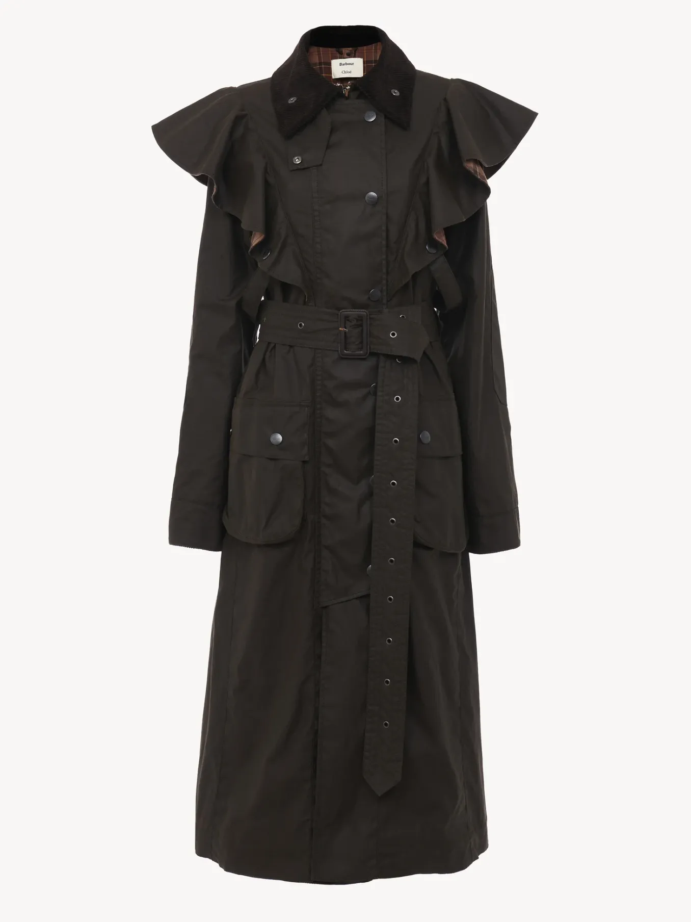 Manteaux-Chloé Trench « Dani » Barbour Pour Chloe Off Brown