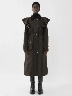 Manteaux-Chloé Trench « Dani » Barbour Pour Chloe Off Brown