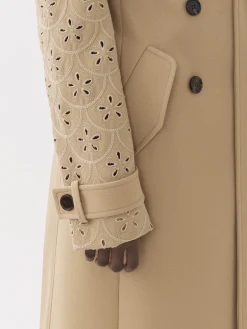 Manteaux-Chloé Trench Long Ceinture Pearl Beige