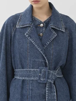 Denim-Chloé Trench Oversize Dusky Blue