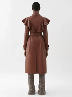 Cuir-Chloé Trench Volante Intense Brown